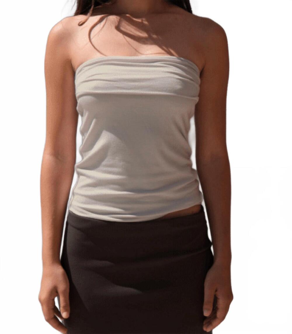 NEW GEEL women's mila tube top in light grey